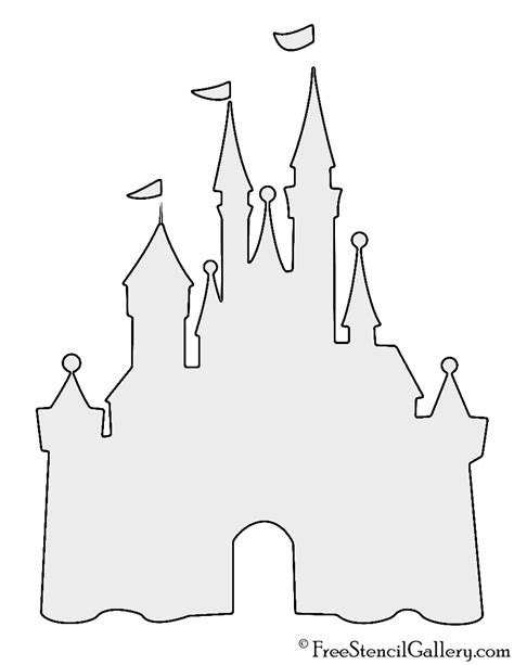 Printable Disney Castle Stencil